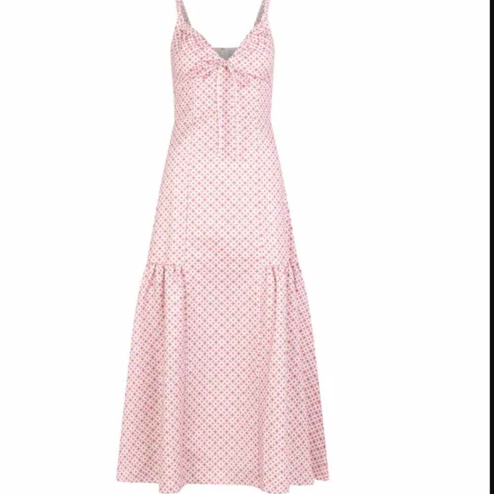 The Lillie Dress (S) - Hill House - Rose Circular Lattice